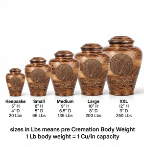 Handcrafted Eco-Friendly Wooden Cremation Urn for Pet with Tree Life Engraving <b>Memorial</b> <b>Box</b> - Product Image 5