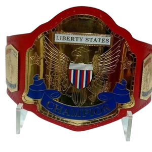 Cinturón de Campeón de los Estados Unidos Liberty, Correa Roja con Diseño de Águila Dorada y Azul, Cinturones de Título Coleccionables Premium - Product Image 2