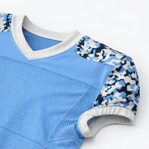 Bulk American Football Club Uniform Polyester Contrast Panel Camouflage Design Your Own Enhanced Airflow Sublimation <b>Athletic</b> - Product Image 4