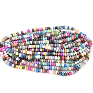 Perles Rondelles Opale Multicolores Effet Disco : Artisanat de Bijoux en Pierres Précieuses - Product Image 2