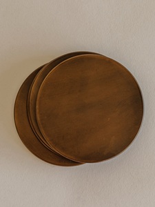 Victorian Scallop Brass <b>Coaster</b> Set Handcrafted Premium <b>Drink</b> <b>Coasters</b> Heat Resistant Table Protector Elegant Home Bar Gift - Product Image 6