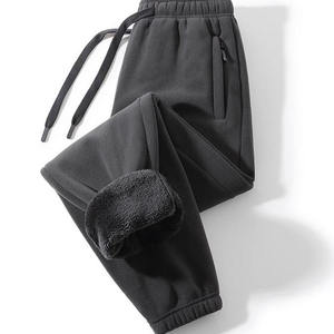 Pantalones Deportivos Extra Grandes de Alta Calidad para Hombre, Cintura Personalizable, Frente Plano, Cintura Elástica, Pantalones de Hombre con Tela de Lana - Product Image 2