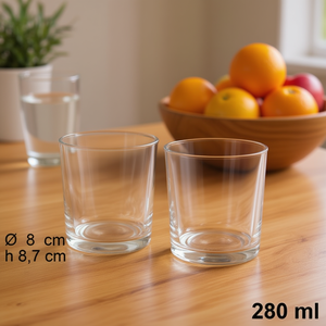 Bicchiere in Cristallo Marbella 280 Ml 6 Pezzi Trasparente per Acqua o Succo - Product Image 3