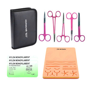 Kit complet de pratique de suture chirurgicale Ciseaux en acier inoxydable Forceps Instruments médicaux chirurgicaux Instruments médicaux Outils - Product Image 1