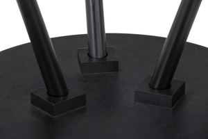 Stylish Black Bent Wood Side <b>Table</b> with Sturdy Wooden <b>Legs</b> <b>for</b> Lounge Spaces and Office Waiting Area - Product Image 2