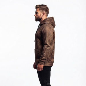 Sweat à capuche personnalisé pour homme en molleton, coton et polyester de qualité supérieure, doux et chaud pour l'hiver, vente en gros OEM ODM - Product Image 3