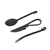 Ensemble de couverts fonctionnels en acier inoxydable – Cuillères, fourchettes, couteaux – Vaisselle équilibrée pour la maison, les restaurants et les complexes hôteliers