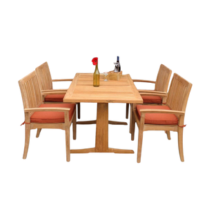 Meubles de restaurant et de jardin, ensembles de restaurants en bois pour 4 personnes, fabrication en Indonésie - Product Image 4