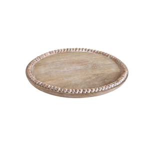 Bandeja de Servir de Madera de Caucho con Forma de Elefante, Acabado Mate Natural, Plato de Madera con Compartimentos para Aperitivos - Product Image 3