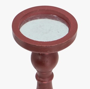 Elegant Wooden Candlestick Holder Set of 5 <b>Red</b> Cylindrical Home Decoration Durable Design At Cheap Price - Product Image 2