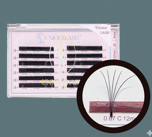 ขนตาปลอม PBT แบบรัสเซียขนาด0.07มม. J C CC LC LD สีดำด้านโดยผู้เชี่ยวชาญด้านจากเกาหลี - Product Image 1