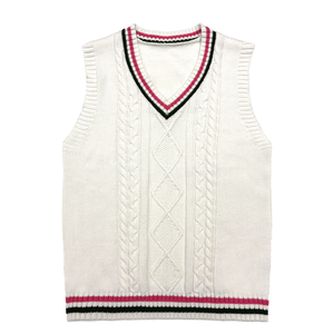 Nouvelle Tendance 2026 : Gilets de Cricket Tricotés de Haute Qualité pour Hommes – Pulls sans Manches Personnalisés à Col en V - Product Image 3