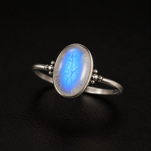 Natural Moonstone <b>Crystal</b> <b>Ring</b> Sterling Silver Handmade Oval Jewelry Gift For Women Jewelry wholesale Price Natural stone - Product Image 4