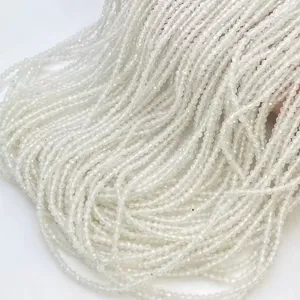 Piedra lunar arcoíris natural de 2-2.5 mm, microfacetada, forma de rondel, grado AAA, cuentas de piedras preciosas en hilo para la fabricación de joyería al por mayor. - Product Image 1