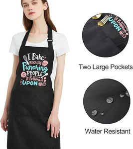 <b>Funny</b> Baking <b>Apron</b> <b>for</b> <b>Women</b> with Pockets Water Resistant Cooking <b>Apron</b> Casual Style Four Seasons Use - Product Image 1