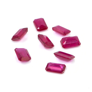 Rubis naturels de Bangkok, octogones calibrés 3x5mm, pierres précieuses de rubis naturelles facettées pour la fabrication de bijoux, prêtes à l'emploi - Product Image 5