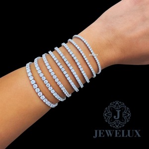 Bracelet Tennis Moissanite Hip Hop Givré Plaqué Or et Argent de Luxe, Fournisseur Indien, Cadeau Unisexe Disponible à Bon Prix - Product Image 1
