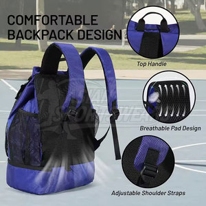 Professional Large Capacity Basketball <b>Backpack</b> With Shoe Compartment For Athlete Outdoor <b>Training</b> - Product Image 4