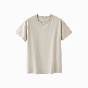 T-shirt en coton pur 180g avec logo personnalisé OEM, couleur unie, t-shirt à manches courtes en coton peigné pur 150g, col rond - Product Image 6