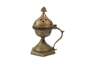 Brûleur d'encens de concepteur accrocheur porte-encens de décoration de mariage et d'église brûleur d'encens portable de qualité supérieure d'Inde - Product Image 4