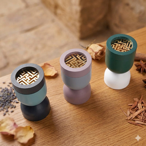 Brûleur d'encens de luxe en calligraphie arabe, personnalisable, en bois de santal, parfum étoile d'anis, forme rectangulaire, pour la maison et le bureau - Product Image 1