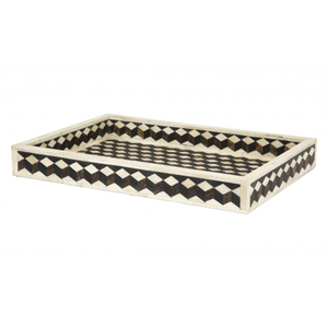 Bandeja Decorativa de Resina de Lujo Premium con Incrustaciones |   Bandeja Otomana Artesanal para Desayuno, Café, Té y Aperitivos, Decoración Elegante para el Hogar - Product Image 3
