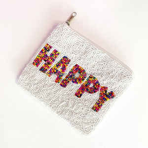 Preppy perlé été porte-monnaie pochette Vintage dame mode portefeuille broderie chaînes fleurs lettre décorations fermeture éclair bouton PU - Product Image 3