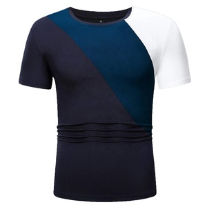 Camiseta de cuello redondo para hombre, prenda de vestir, de manga corta y cuello redondo, de alta calidad, con logotipo personalizado, 100% algodón, OEM - Product Image 1