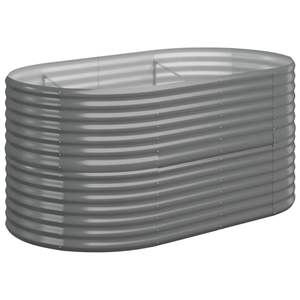 Grand lit de jardin surélevé en acier gris thermolaqué durable pour aménagements de jardin - Product Image 2
