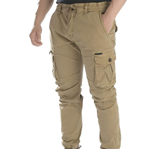 Pantalones Cargo para Hombre de Alta Calidad, Transpirables y Ligeros, de Algodón/Poliéster, Color Sólido, Corte Recto, Cintura Media, Casuales - Product Image 1