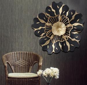 Metal Wall Art Flower Decor <b>Black</b> Gold Bohemian Style <b>Large</b> Irregular Shape Living Room Home Decoration - Product Image 5
