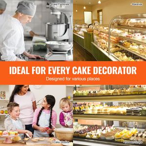 Macchina Elettrica per Decorazione Torte con Bassa Rumorosità e Piatto Girevole Regolabile per Spalmare Crema e Applicare Glassa - Product Image 6