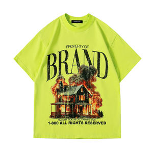 Camisetas de Manga Corta para Hombre, 100% Algodón, Estampado Digital, Estilo Hip Hop, 260 g/m², Verano 2026, Venta al Por Mayor, OEM - Product Image 1