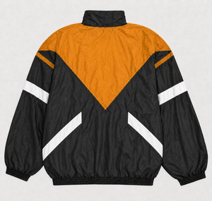 Vintage Color Block Windbreaker <b>Jacket</b> <b>Men</b> Zip Up Track <b>Jacket</b> Lightweight Breathable Outdoor Casual Wear - Product Image 2