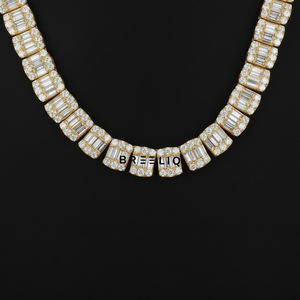 Cadena de Diamantes de Lujo Estilo Hip Hop con Corte Baguette y Redondo, Elaborada en Oro Sólido de 14 Quilates con Diamantes Cultivados en Laboratorio con Claridad VVS - Product Image 6