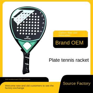 Raqueta de Pádel Profesional Personalizada OEM, Núcleo de Espuma, Marco de Fibra de Carbono 3K/12K, Alto Rendimiento, Ligera, Duradera, Cubierta de Cuero - Product Image 3