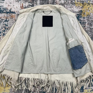 Chaqueta de Cuero de Gamuza Unisex Premium con Flecos, Tacto Suave, Estilo Occidental, Venta al Por Mayor OEM - Product Image 4