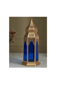 New Handmade Vintage Moroccan Lantern with <b>Red</b> Glass Panels Customized Design Eco-Friendly for Home Decoration - Product Image 3