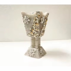 Brûleur d'encens en bois et résine époxy écologique, design religieux, courbes artistiques, finition brillante, parfait pour un luxe moderne - Product Image 5