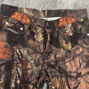 Pantalones Vaqueros con Estampado de Camuflaje, Corte Holgado, Diseño Personalizado, Lavado Vintage, Estilo Barrel, Rectos, Streetwear, Hip Hop, Y2K - Product Image 2