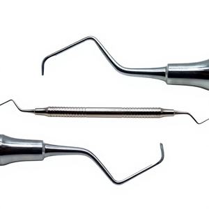 Removedor Dental de Acero Inoxidable de Alta Calidad, Instrumento Periodontal de Doble Extremo, Juego de 2 Piezas, Manual para Clínicas Dentales - Product Image 1