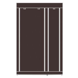 Armadio Portatile Marrone Scuro da 67 Pollici con Montaggio Rapido e Semplice, in Tessuto Non Tessuto e Asta Appendiabiti, Materiale Plastico RT - Product Image 4