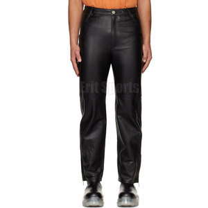 Pantalones de Cuero para Hombre de Alta Calidad, Ligeros, Estilo Casual, Ecológicos y Transpirables, Diseño de Logotipo Personalizado, Fabricados en Pakistán - Product Image 4