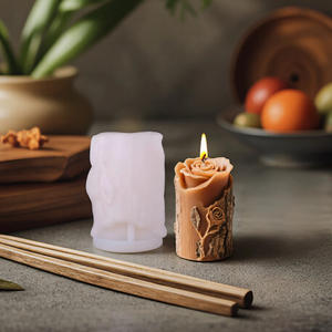 Dumo Rose Flower Pile Candle Molde de silicona para la producción de bricolaje del Día de San Valentín Aromaterapia Joyería Decoración Molde Columna - Product Image 5