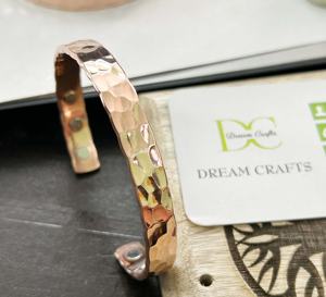Direct Sale Unisex Hammered Copper <b>Bracelet</b> High Quality Polished Sport Handmade Unique <b>Magnetic</b> Arthritis Inlay Crafted Natural - Product Image 3