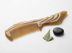 Premium Eco-friendly Modern Buffalo Horn Detangling Hair Comb Smooth Polished Handmade Hair <b>Care</b> <b>Beard</b> Styling Accessory - Product Image 3