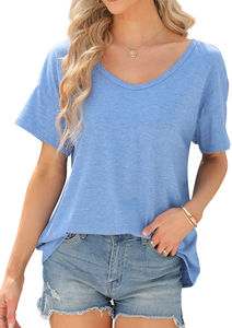 Camisetas Azules de Alta Calidad para Mujer, Estampado Geométrico, Sublimación, Tallas Grandes, Blusas y Camisas Lisas, Ropa de Marca - Product Image 6