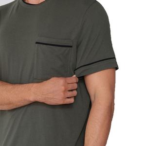 Ensemble court deux pièces pour hommes, design de logo personnalisé, coton respirant, séchage rapide, tenue d'été, service OEM, vente en gros - Product Image 3