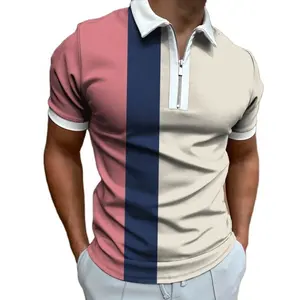 Camiseta masculina de golfe original, camiseta masculina básica com design mais recente