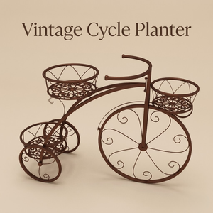 Soporte para Plantas de Hierro con Forma de Bicicleta Minimalista |   Uso Ecológico en Interiores/Exteriores |   Maceta Colgante para Pared, para Hogar y Jardín - Product Image 2